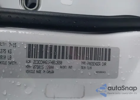 2015 Chrysler 300 Limited from USA, damaged, VIN 2C3CCAAG1FH891690